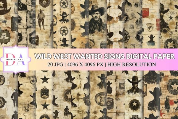 Bringing the Frontier to Life with Authentic Wild West Wanted Signs Digital Paper