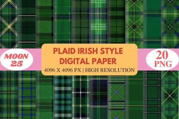 Elevating Brand Identity and Seasonal Campaigns with Plaid Irish Style Digital Paper