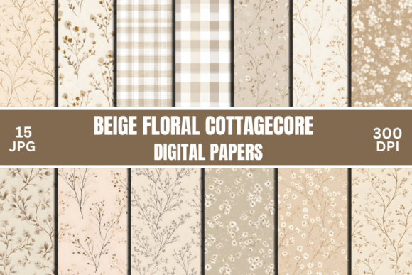 Evaluating Beige Floral Cottagecore Digital Pattern Assets for Creative Projects