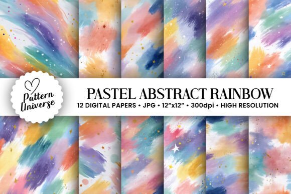 Evaluating Pastel Abstract Watercolor Rainbow Paper for Professional Design Projects