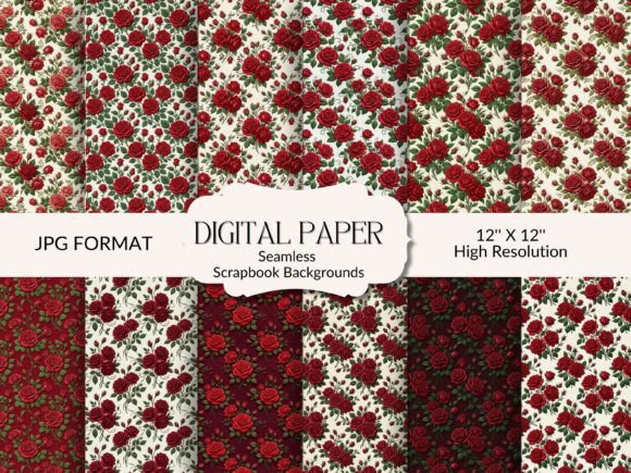 Integrating Seamless Floral Red Roses into Professional and Creative Workflows