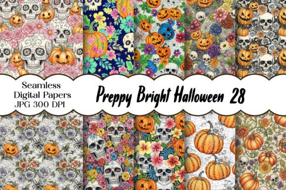 Preppy Bright Halloween Pattern: A Fresh Take on Spooky