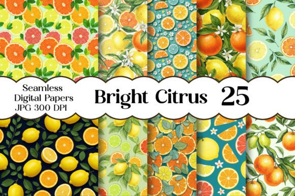 Unleashing Summer Vibes with the Bright Citrus Digital Paper Pack