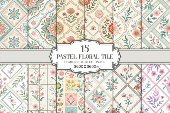 Unlocking Creative Potential with the Pastel Floral Tile Seamless Pattern Bundle