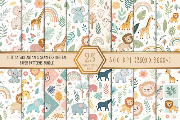 Unlocking Creativity: The Ultimate Guide to Cute Safari Animals Seamless Digital Paper for Nursery Design