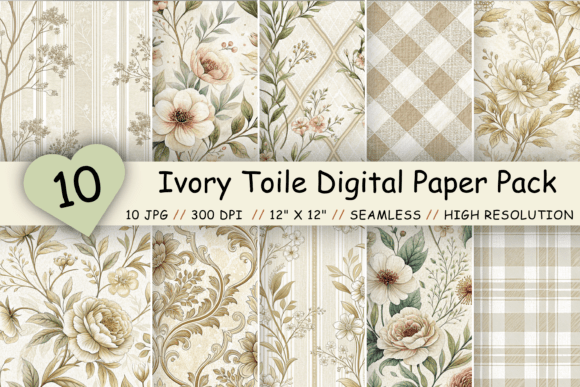 Unlocking the Potential of the Ivory Toile Digital Paper Pack for Vintage Projects