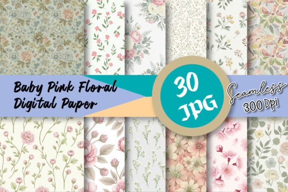Unlocking Timeless Elegance with Baby Pink Floral Digital Paper for Your Creative Projects